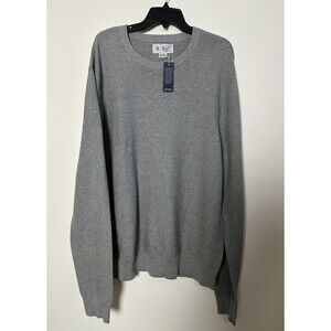 Original Penguin Men's Cotton Ribbed Crew Neck Sweater In Grey $140